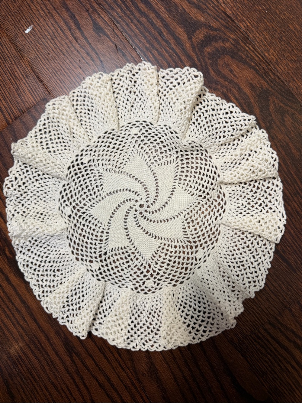 Handmade Cotton Lace Doilies Table Placemats Crochet Cloth Round Knitted 9”